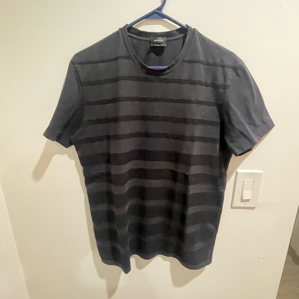 Jil Sander Black Striped Shirt, M